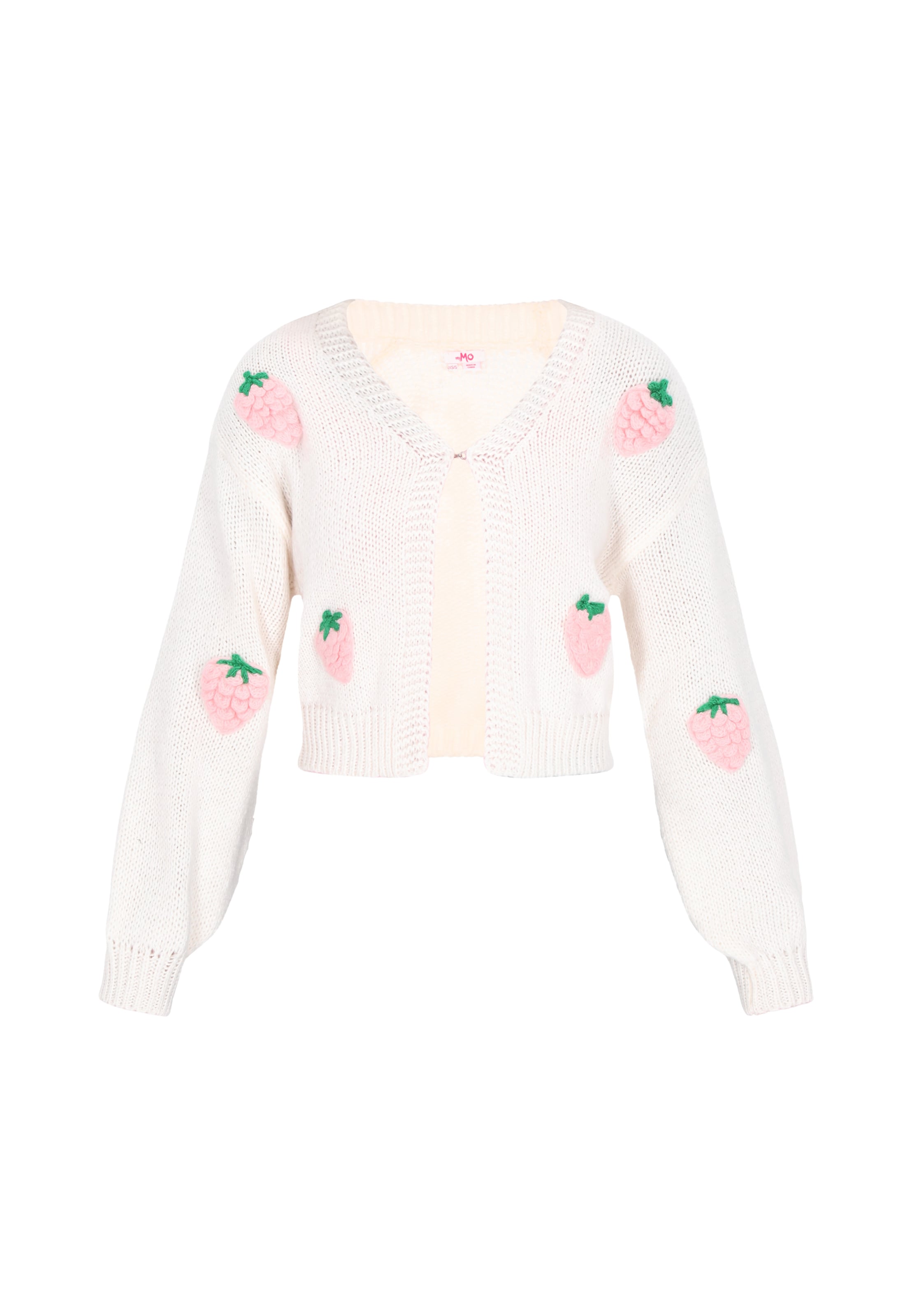 MYMO Oversize kardigán - Biela: predná strana