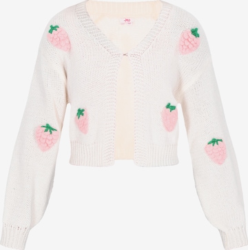 MYMO Oversize kardigán - Biela: predná strana