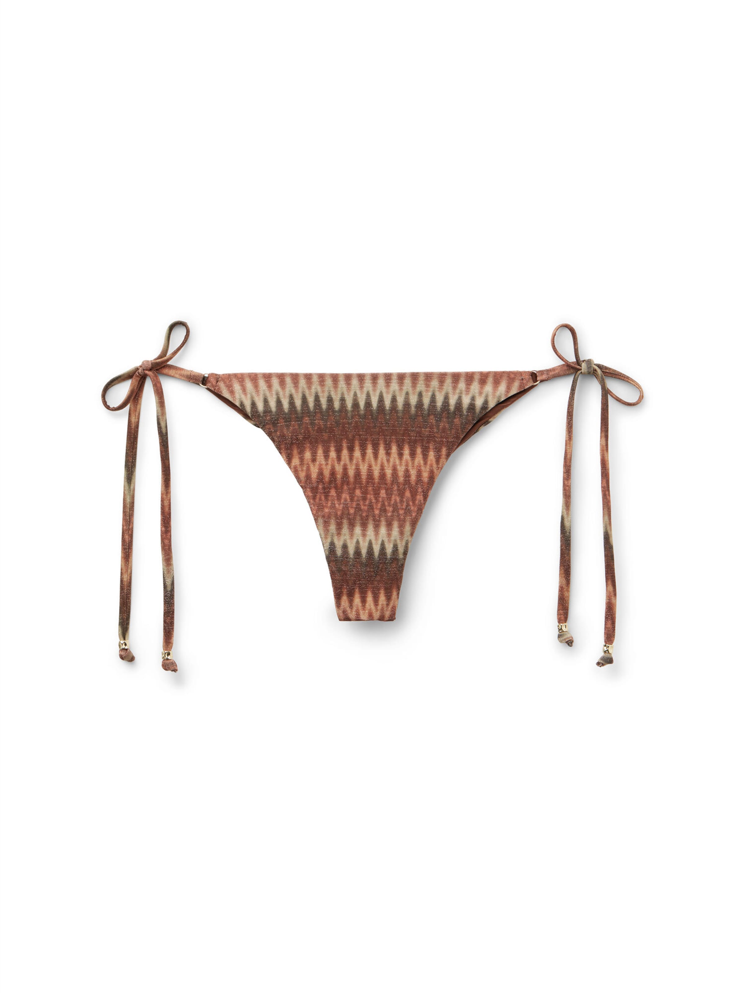 CALZEDONIA Bikinihose 'Golden Chevron' in Braun: Vorderseite
