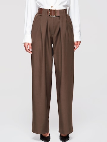 Ombre Wide leg Trousers in Brown: front