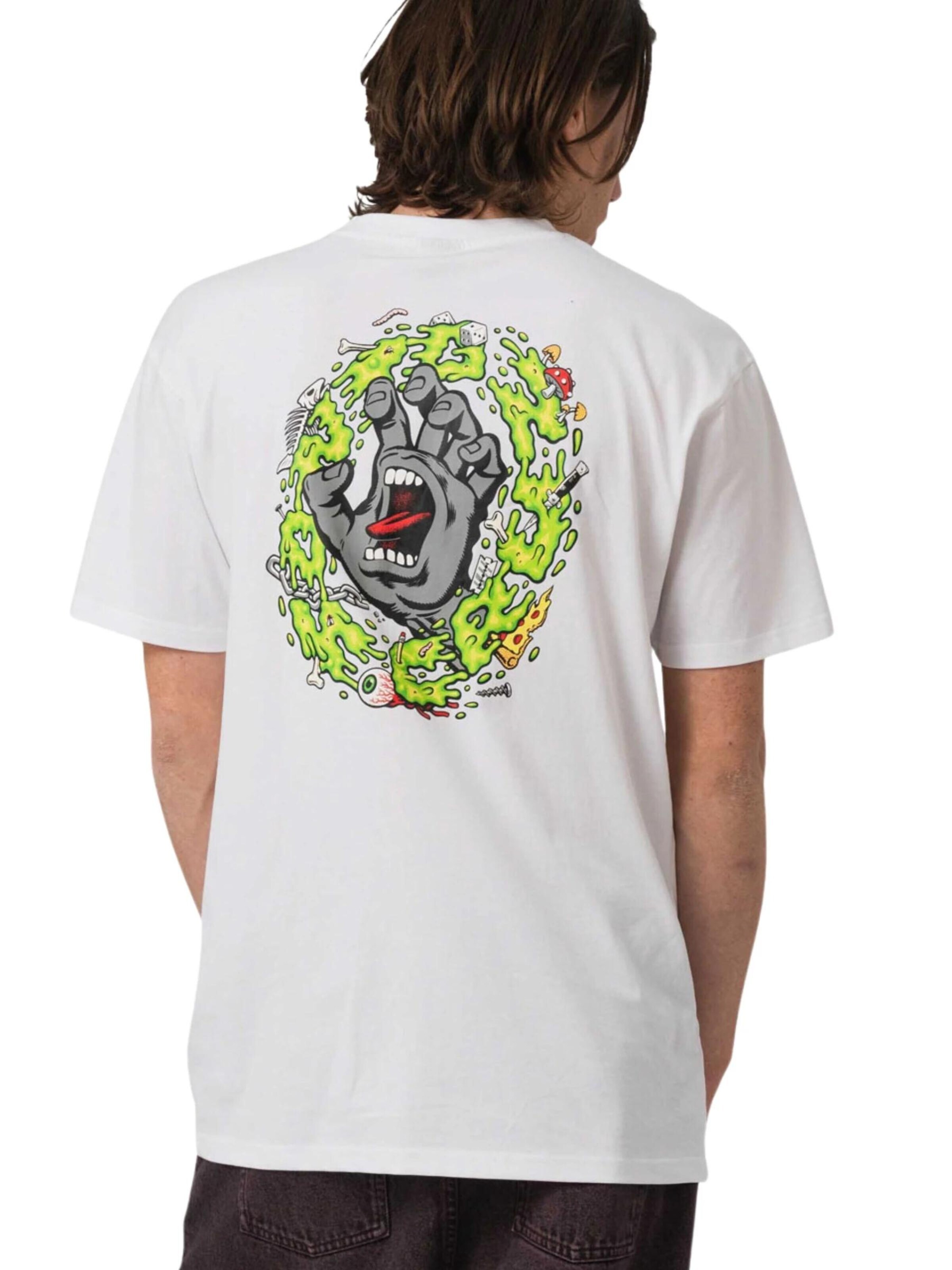 Santa Cruz - Camisa 'Camiseta santa cruz blanca slime scream tee' em branco
