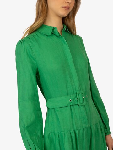 mint & mia - Vestido camisero en verde: frente