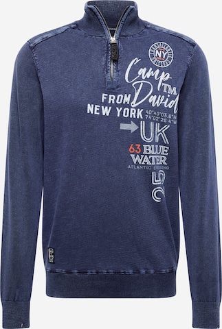 CAMP DAVID Sweatshirt in Blauw: voorkant