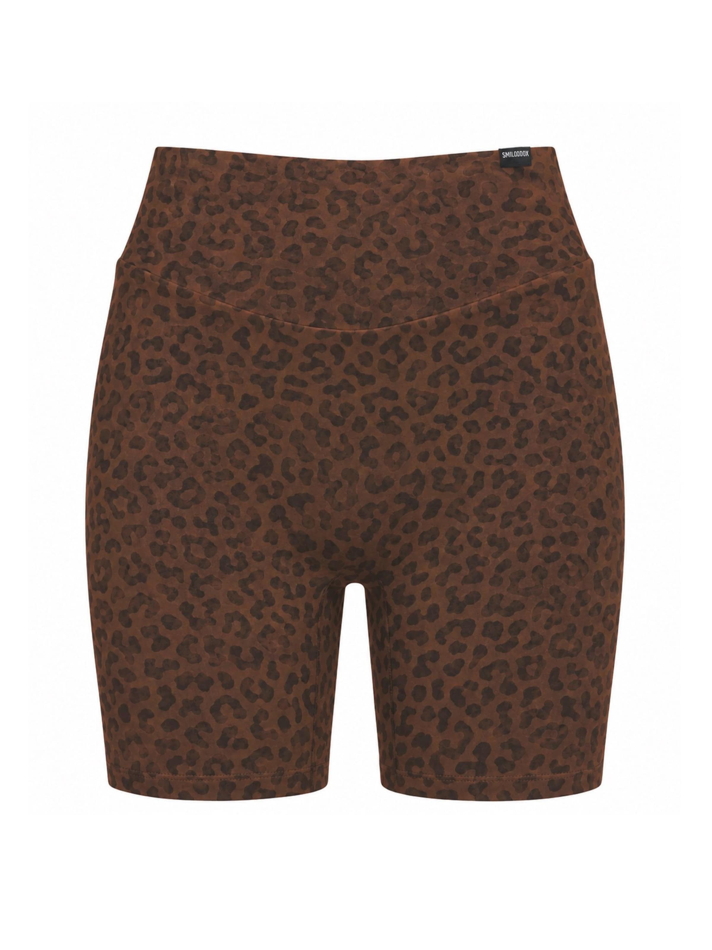 Skinny Leggings ' Velvara ' Smilodox en marron : devant