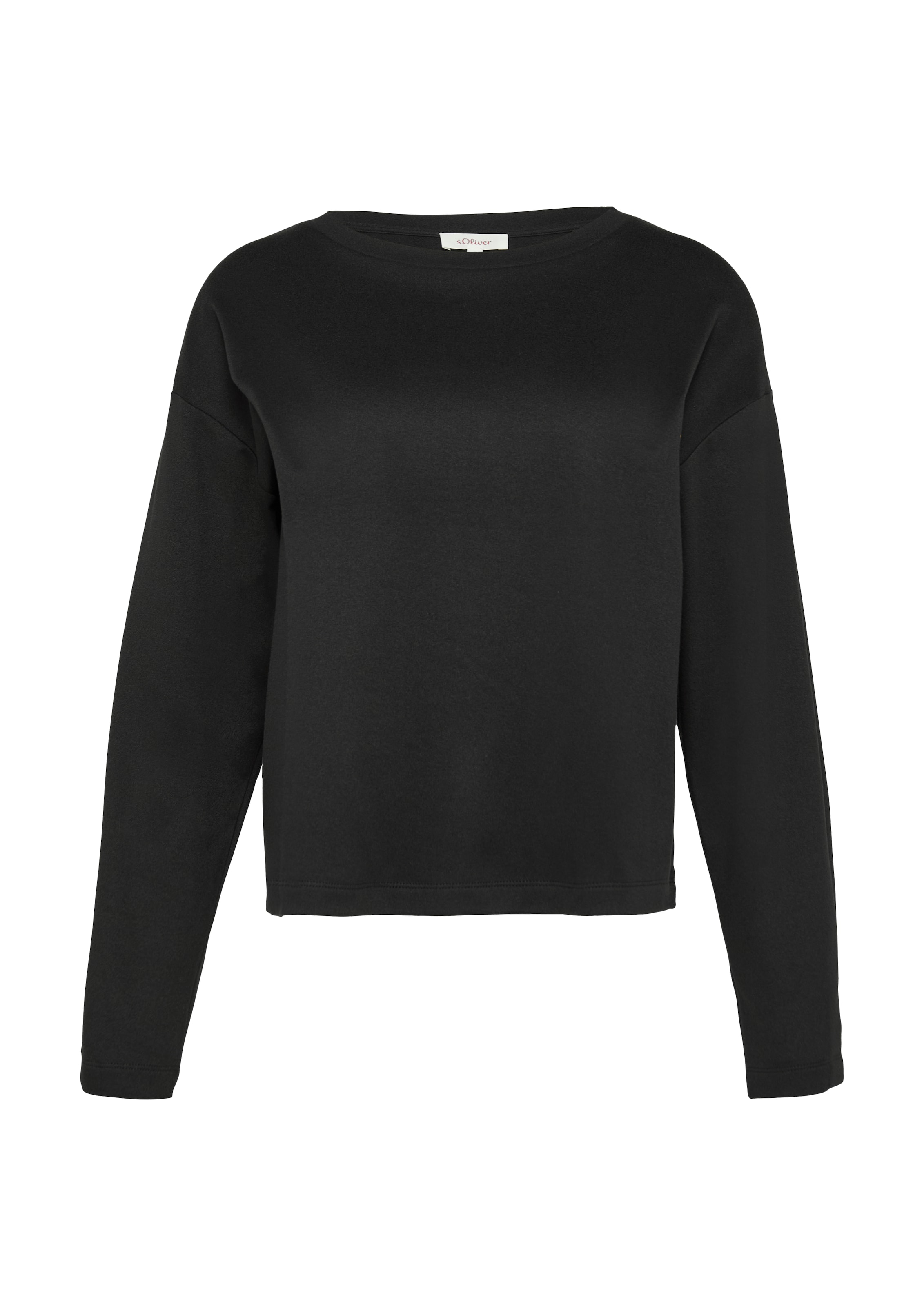 s.Oliver Sweatshirt in Zwart: voorkant