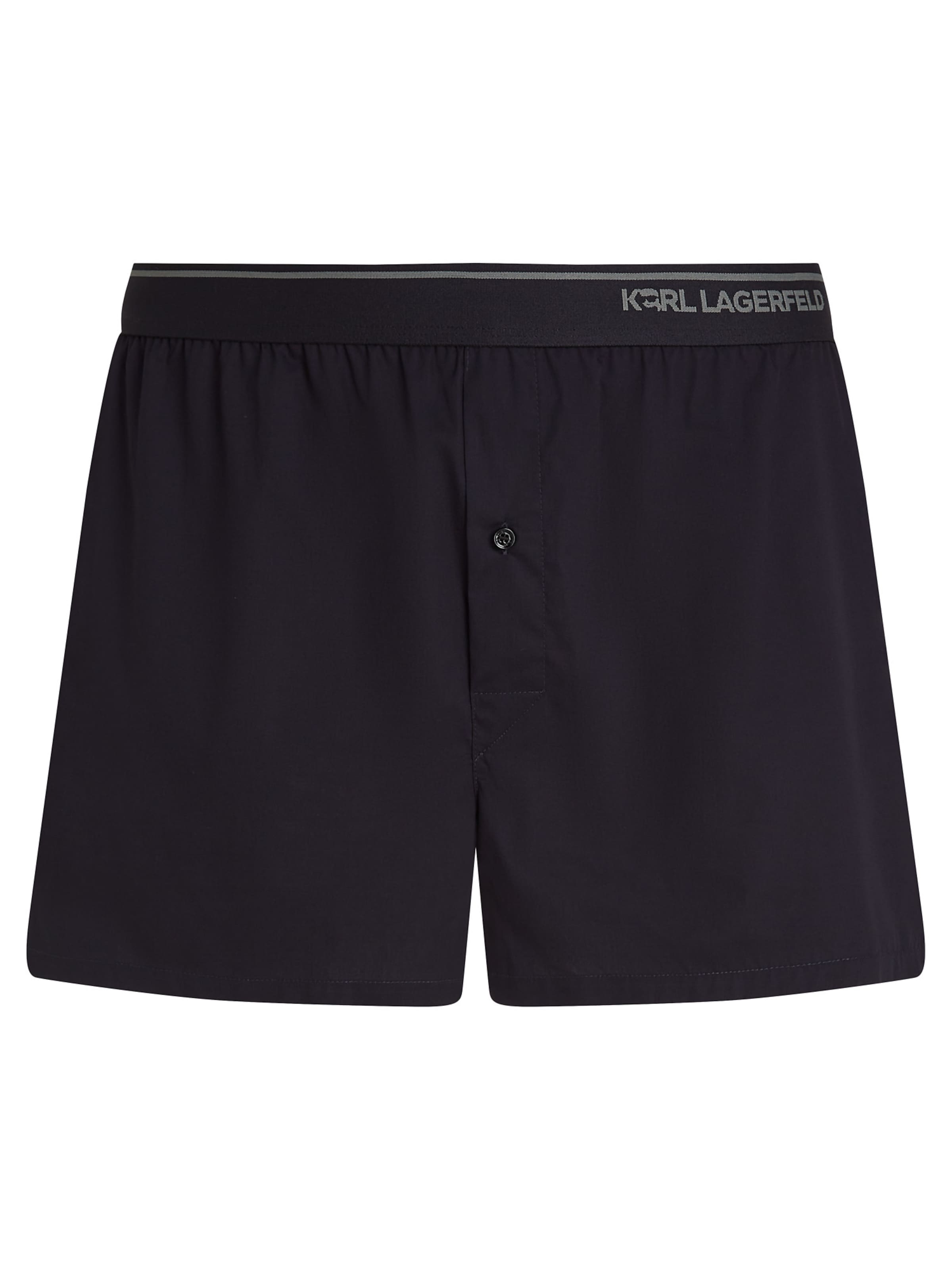 Boxeri 'Ikon' de la Karl Lagerfeld pe albastru: față