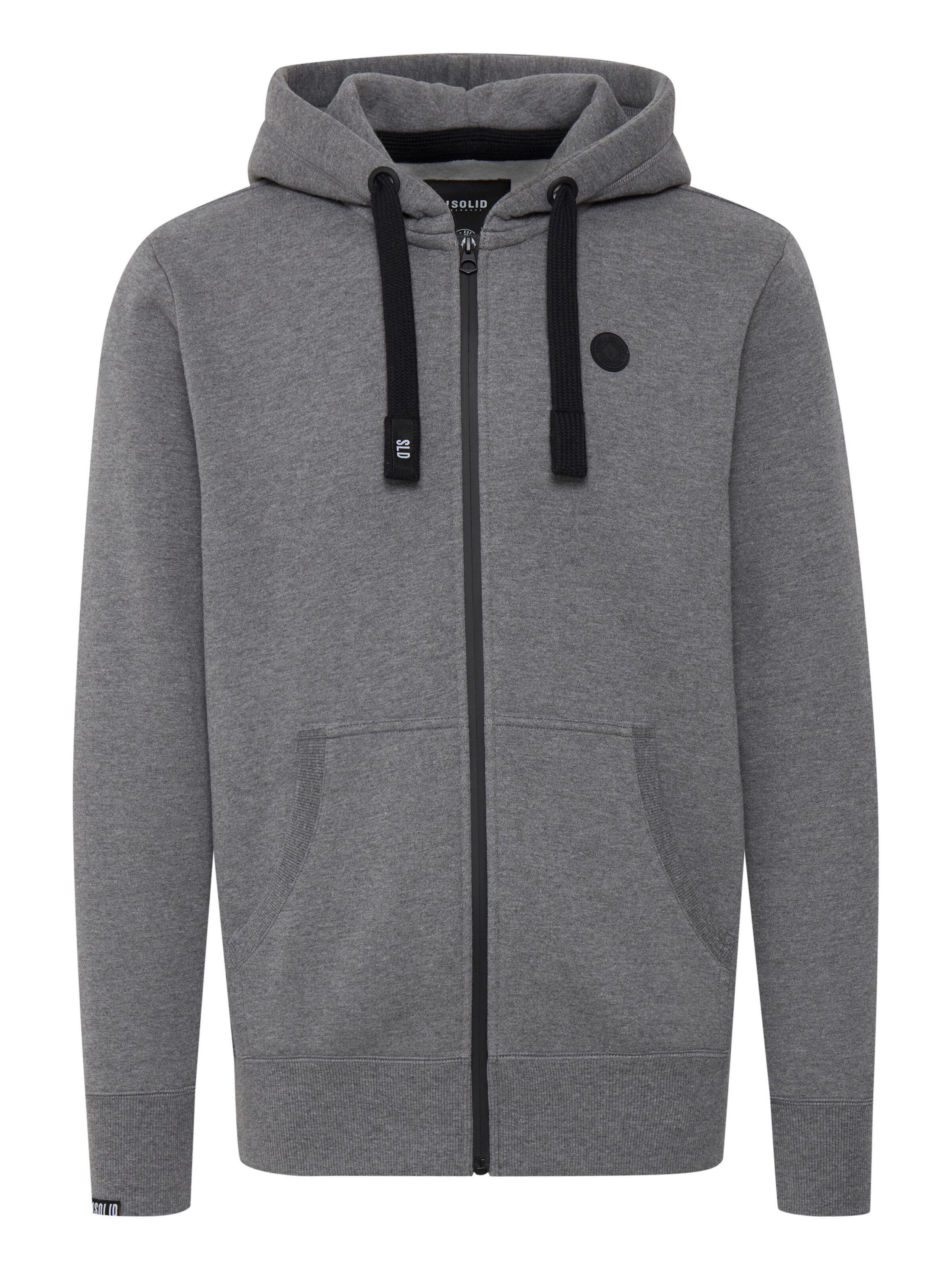 Giacca di felpa 'BENE' di !Solid in grigio: frontale