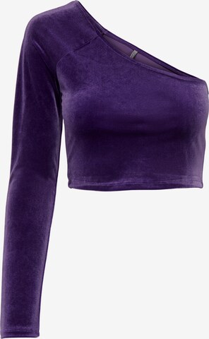 T-shirt 'Smooth' ONLY en violet : devant