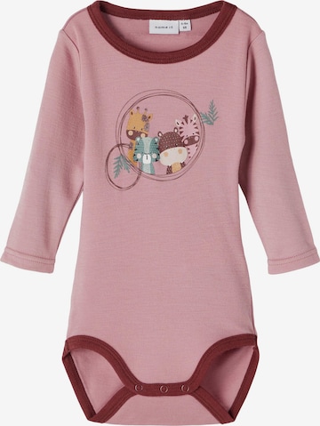 Tutina / body per bambino di NAME IT in rosa: frontale