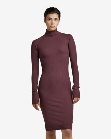 G-Star RAW Knitted dress in Purple: front