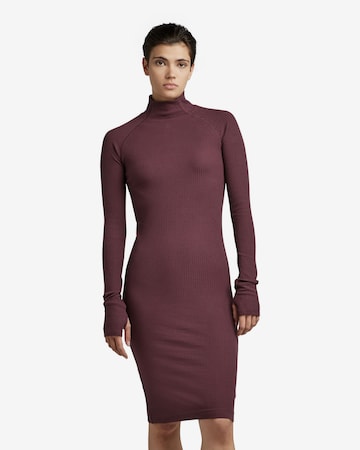 G-Star RAW Knitted dress in Purple: front