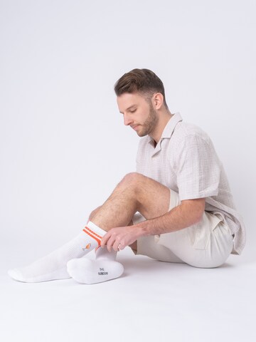 Occulto Athletic Socks 'Summer' in White: front