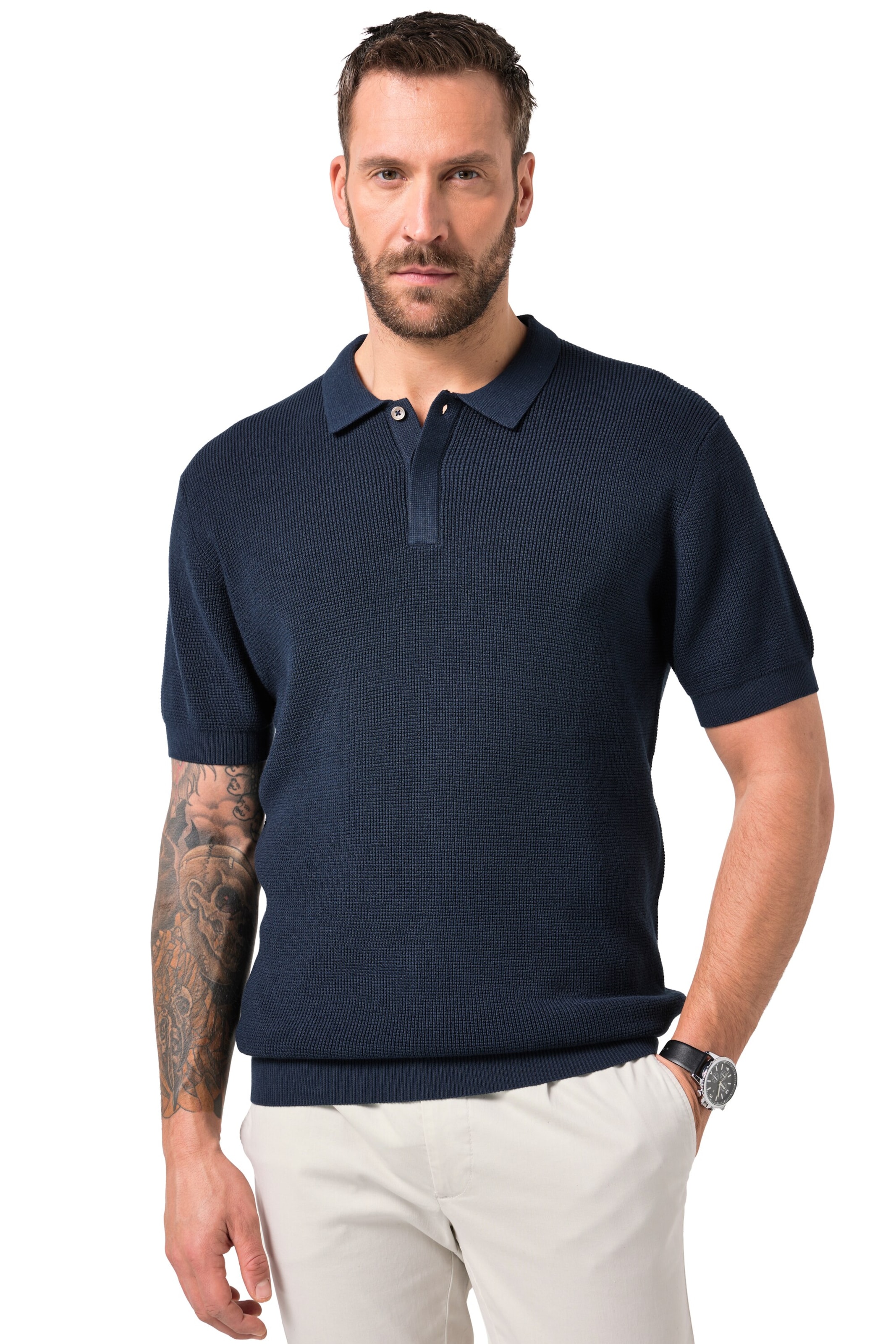 JP1880 Shirt in Blauw: voorkant