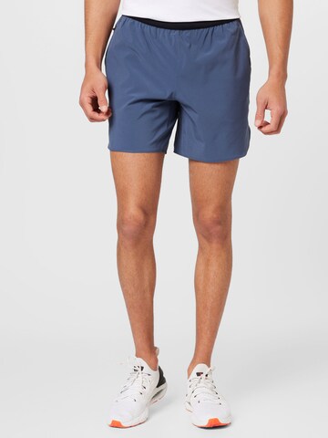 UNDER ARMOUR Normální Sportovní kalhoty 'Peak' – modrá: přední strana