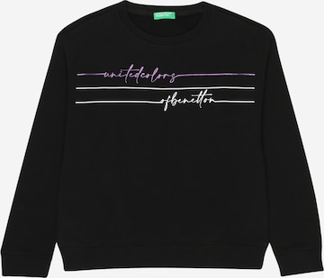 UNITED COLORS OF BENETTON Sweatshirt in Black: front