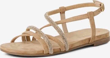 Tamaris Remienkové sandále - Béžová: predná strana