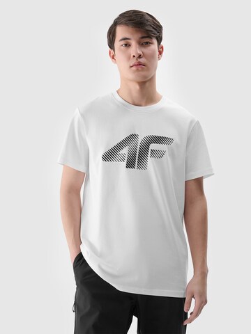 4F - Camiseta funcional en blanco: frente