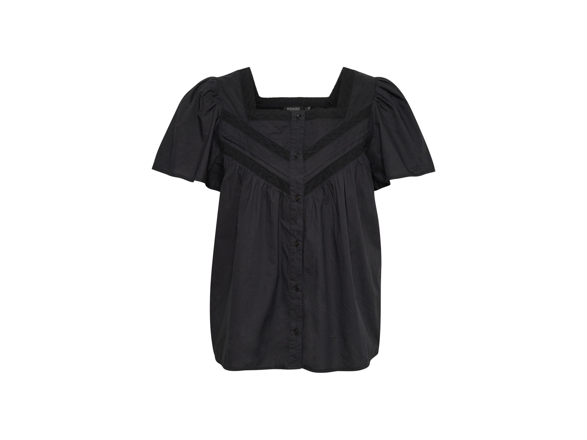 melns SOAKED IN LUXURY Blūze 'Antonella': no priekšpuses