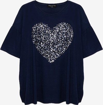 Shape Of You Shirt in marine / silber, Produktansicht