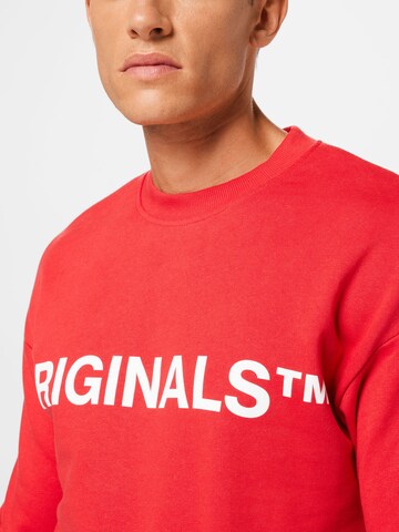 JACK & JONES Sweatshirt 'CLEAN' in Rood