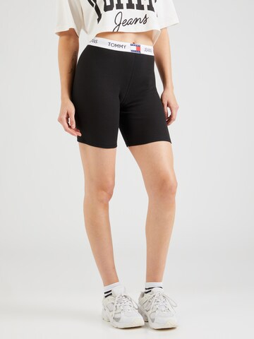 Slimfit Leggings 'CYCLIST' di Tommy Jeans in nero: frontale