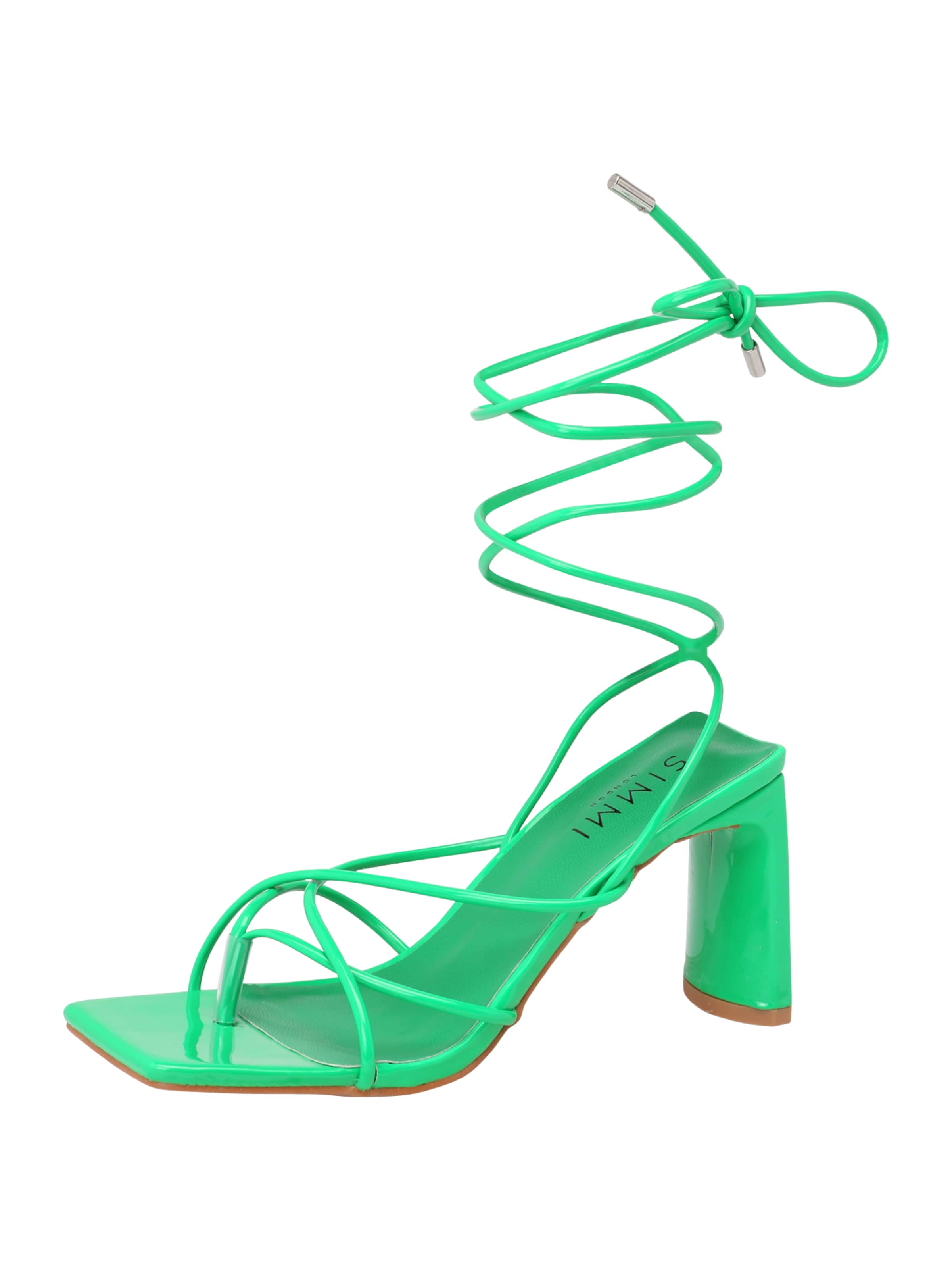 Flip-flops 'RHIA' de la Simmi London pe verde: față