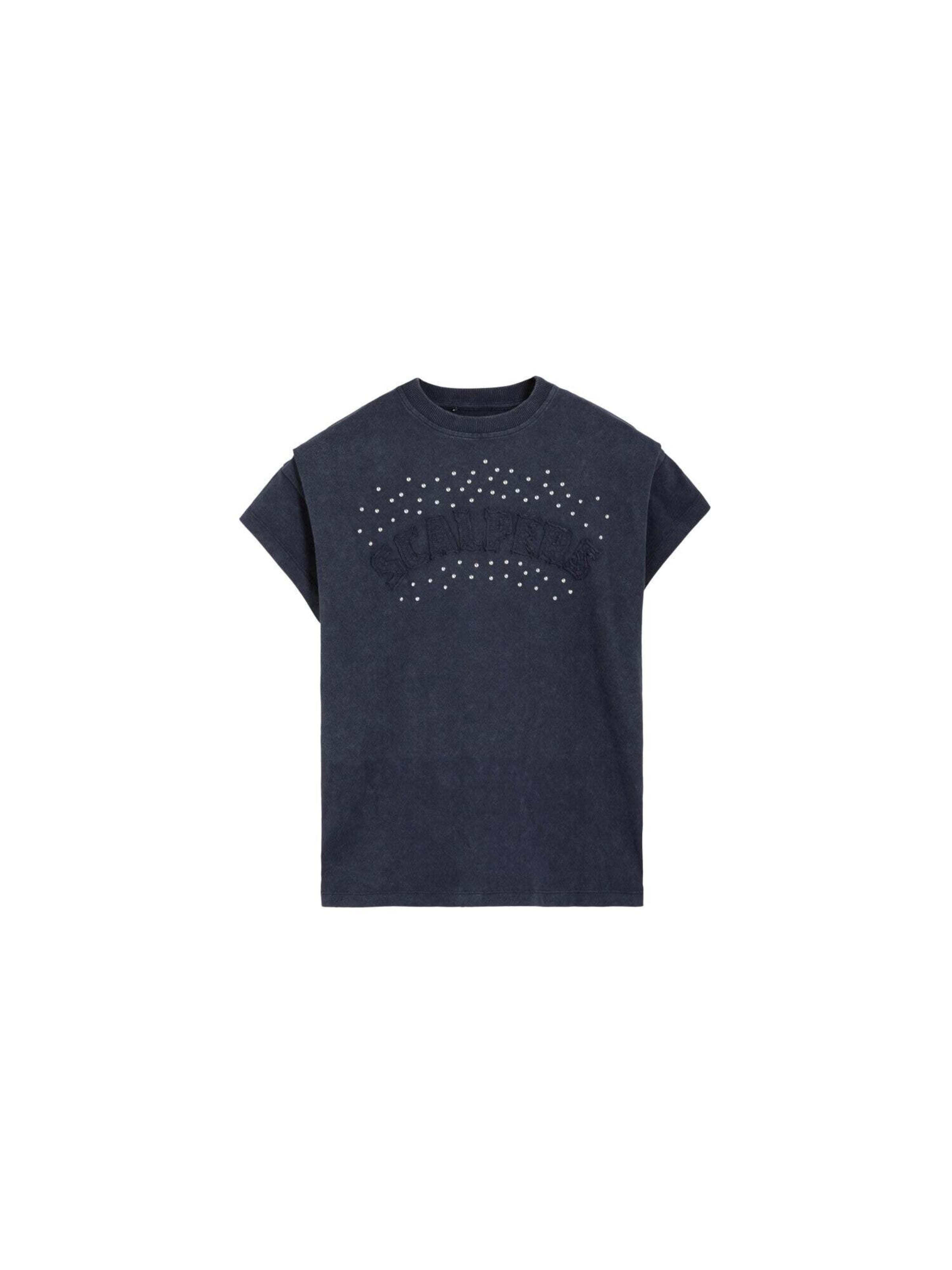 T-shirt Scalpers en bleu : devant