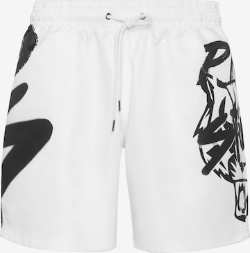 Plein Sport Regular Broek in Wit: voorkant