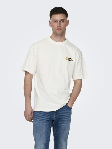 Only & Sons T-shirt 'KEITH' i vit