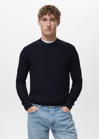 MANGO MAN Pullover 'Ten' in Blau: Vorderseite