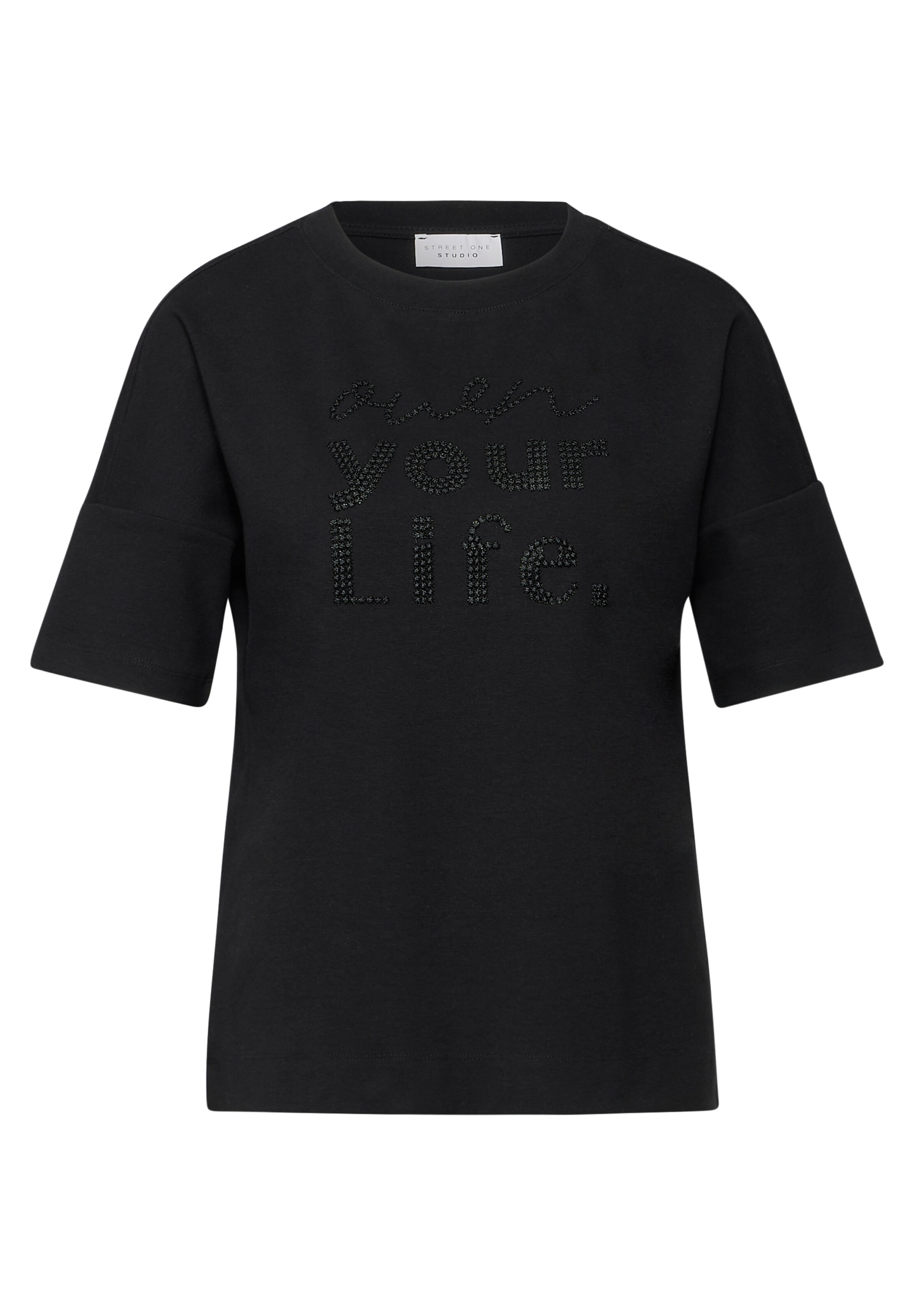 Street One Studio Shirt in Black: front