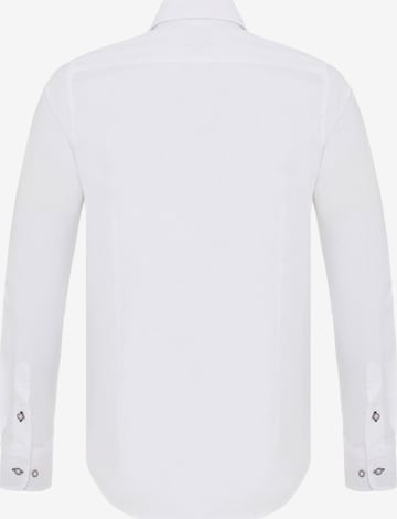 DENIM CULTURE Regularny krój Koszula 'AURIENNE' w kolorze biały