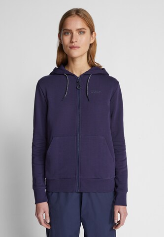 North Sails Athletic Zip-Up Hoodie in Blue: front