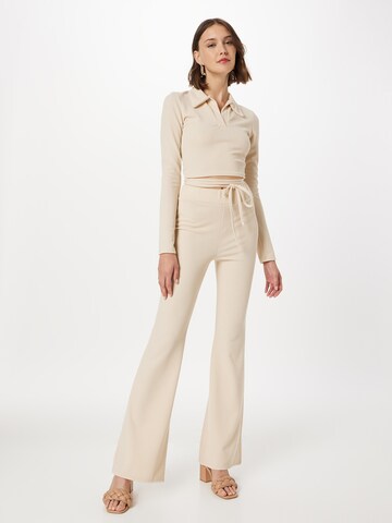 Pantalons de tailleur Misspap en beige : devant