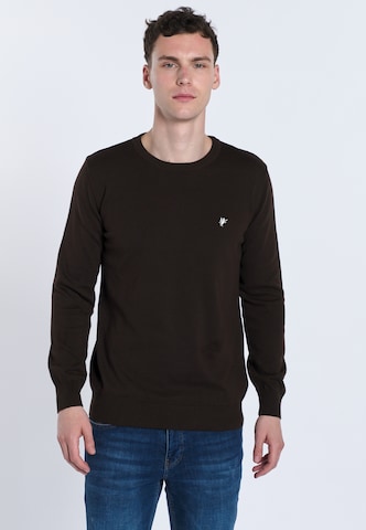 DENIM CULTURE Sweater 'NARCISO' in Brown: front