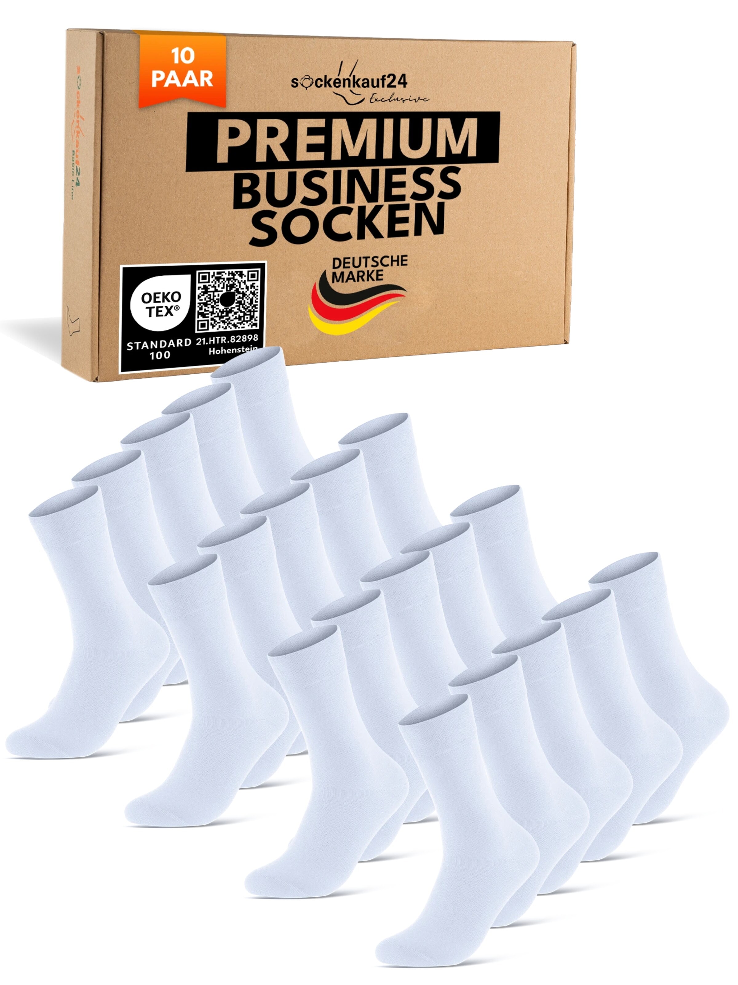 sockenkauf24 Socks 'Business Socken' in White: front