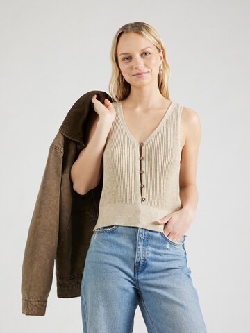 Top in maglia 'ONLLINA' di ONLY in grigio: frontale