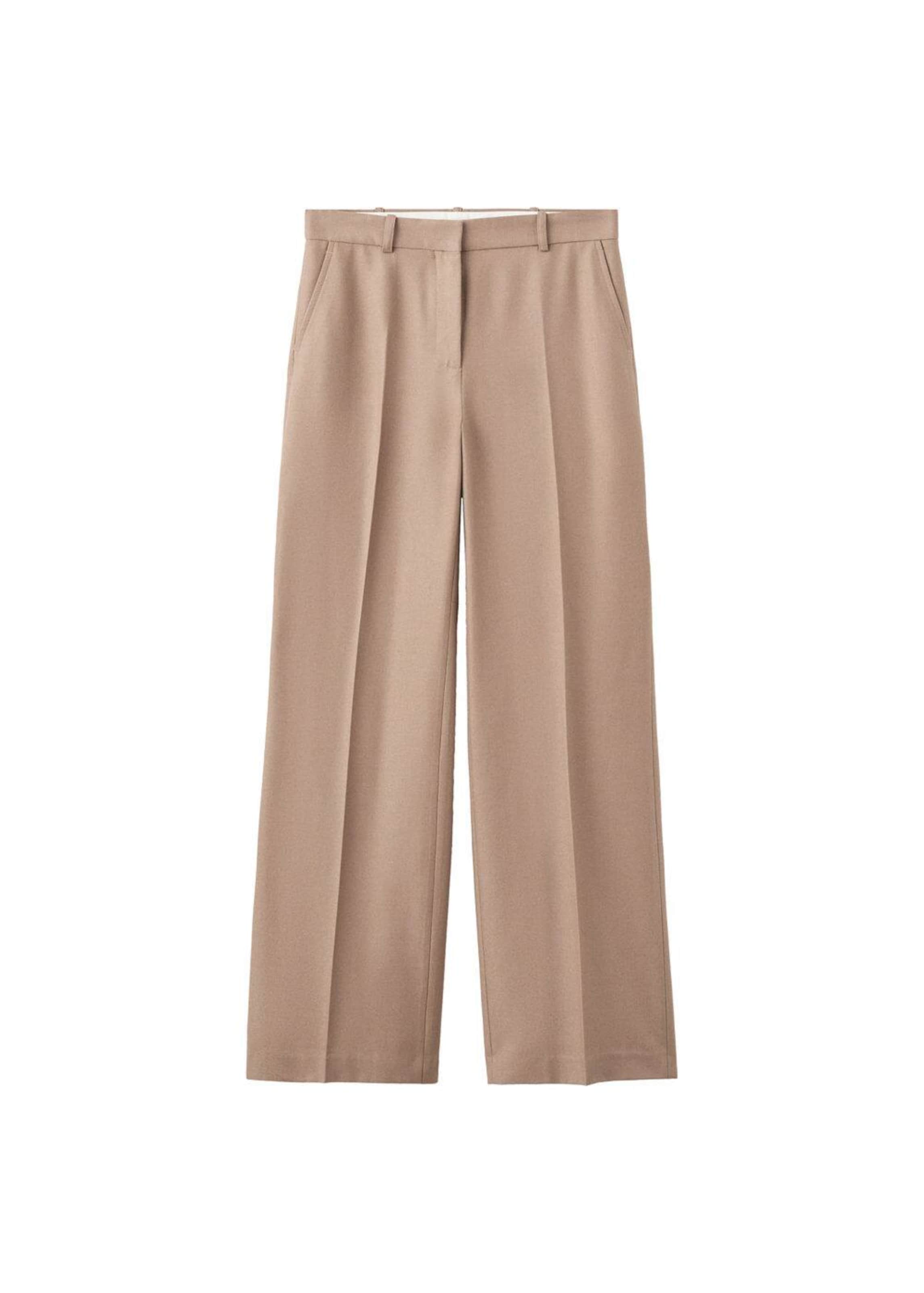 MANGO Wide Leg Hose 'Natalie' in Braun: Vorderseite