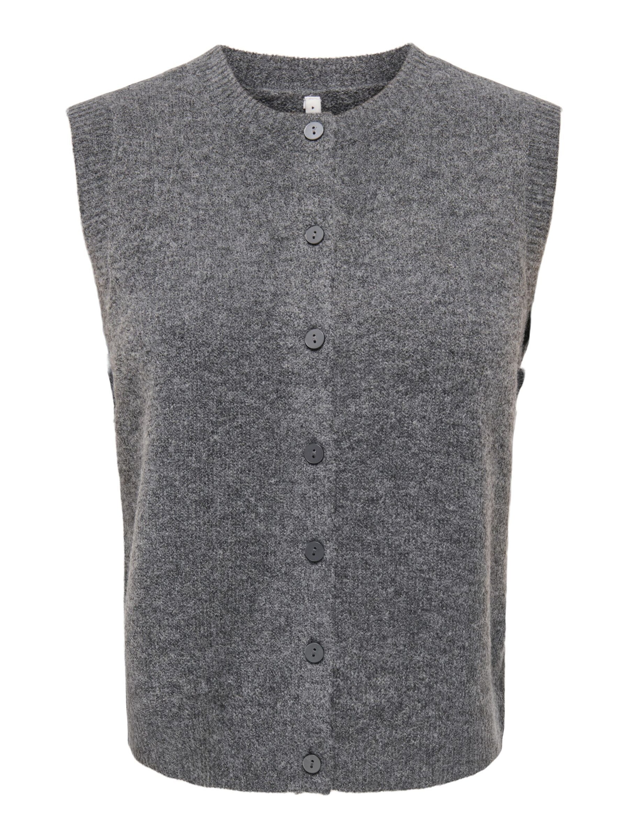 ONLY - Chaleco de punto 'OLIVIA' en gris: frente