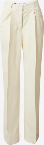 balta EDITED Standartinis Klostuotos kelnės 'Ariane': priekis