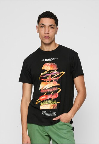 T-Shirt 'A Burger' Mister Tee en noir : devant