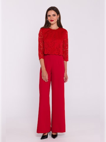 Stylove - Jumpsuit en rojo: frente