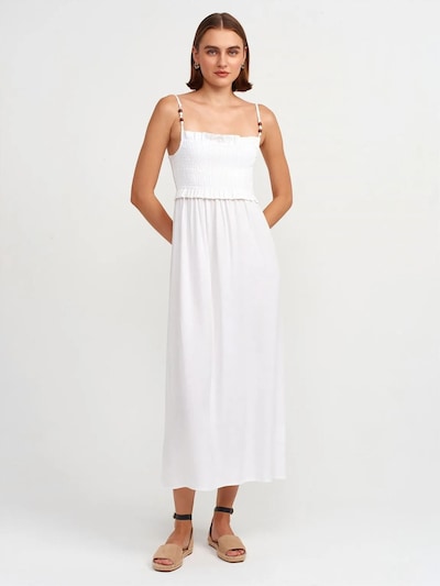 Dilvin Midi Kleid in 36 in weiß, Produktansicht