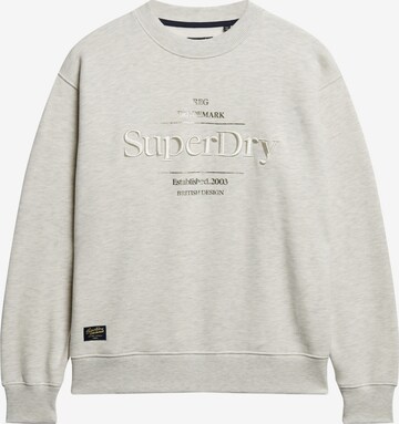 Superdry Sweatshirt 'Luxe' in Beige: voorkant