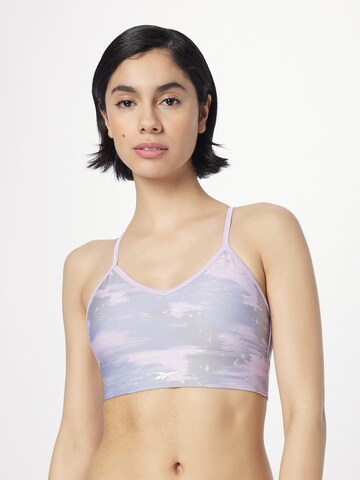 Reebok Bustier Sport bh in Lila: voorkant