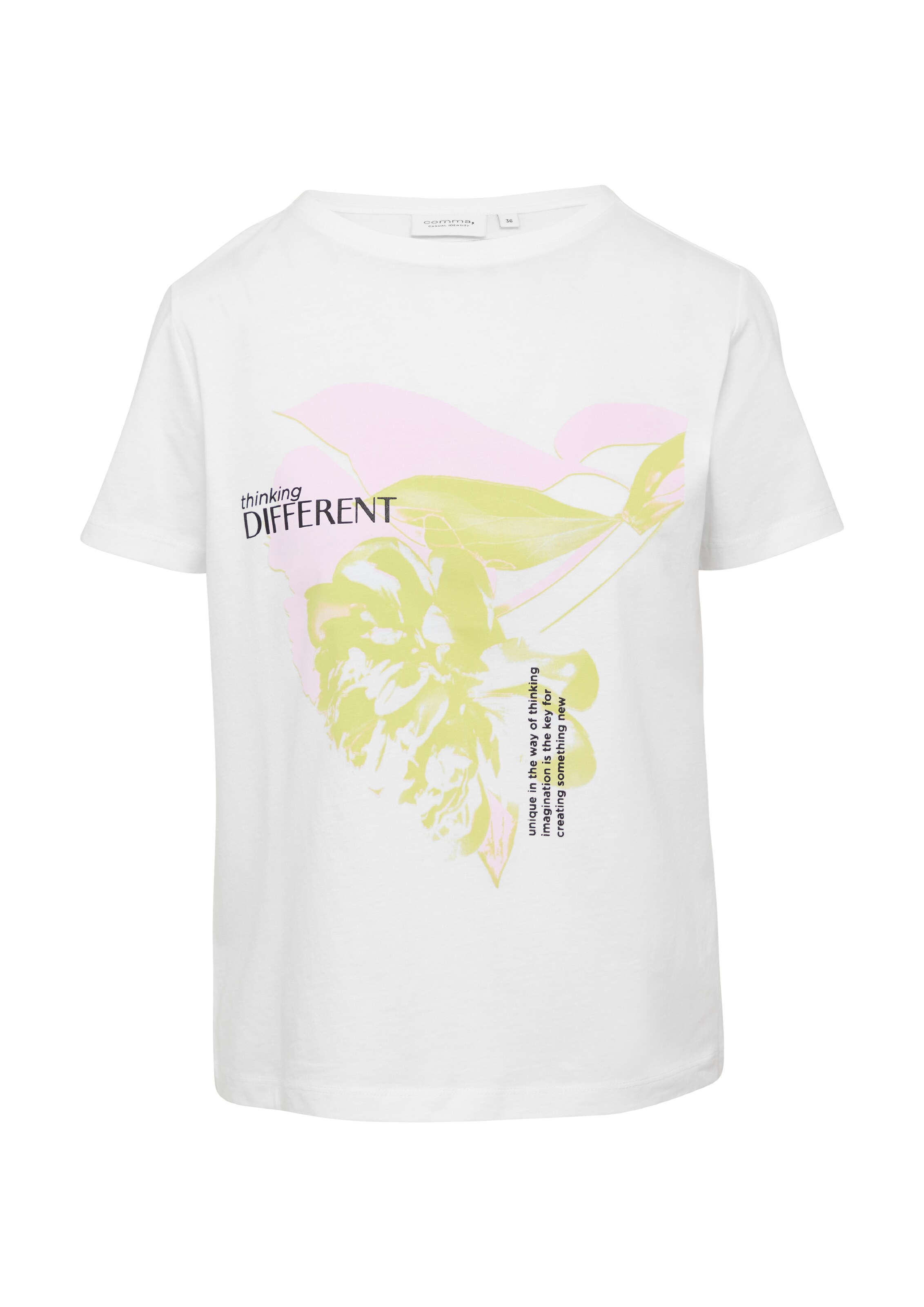 comma casual identity T-Shirt in Weiß: Vorderseite