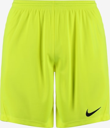 NIKE Workout Pants 'Park III' in Yellow: front