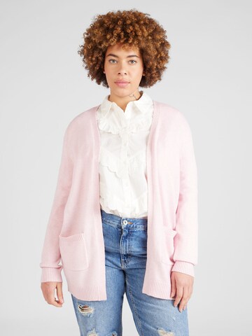 Cardigan 'ESLY' ONLY Carmakoma en rose : devant