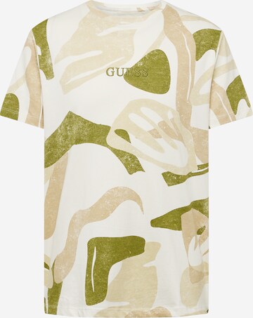 T-Shirt GUESS en vert : devant