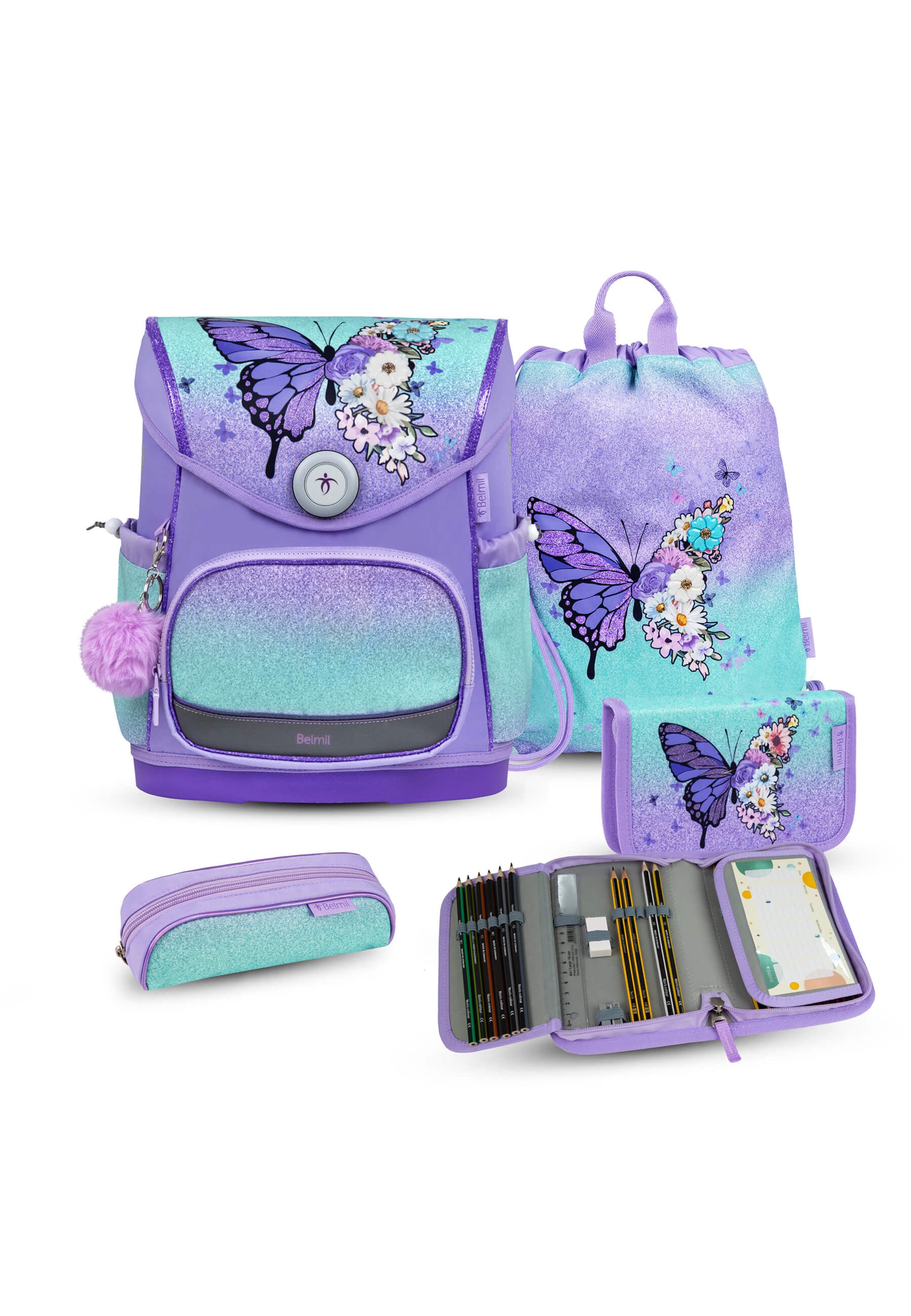 Belmil Schulranzen in Lila: Vorderseite